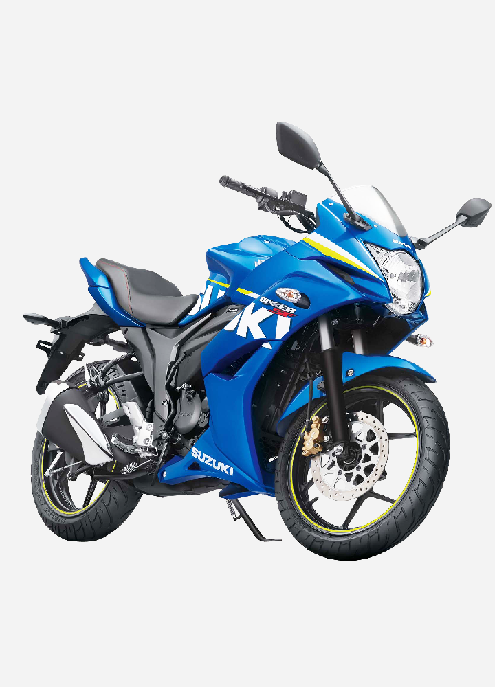 Blue Suzuki Motorcycle